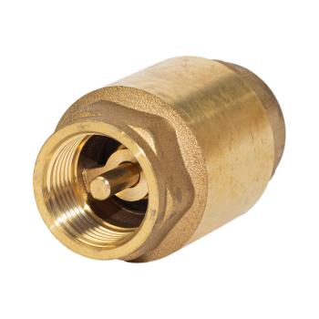 Клапан обратный латунный осевой Ду 25 Ру 16 (гор.вода)